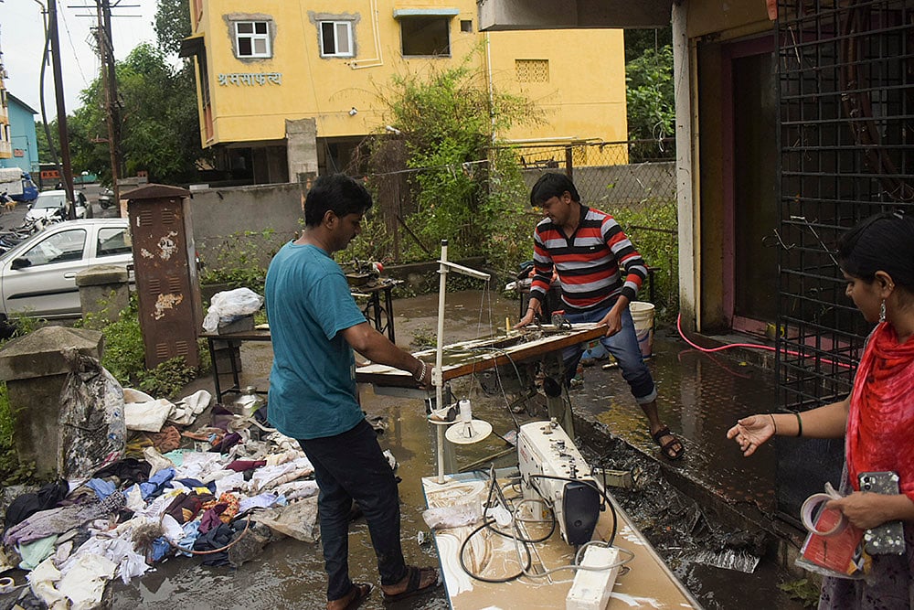 | Photo: PTI : Flood affected Ekta Nagar